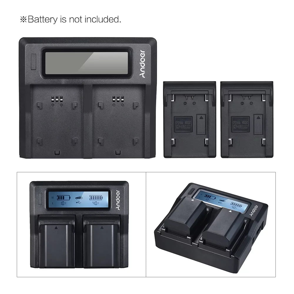 A9 Battery Replacement Sony Channel A7III A7RIII 7299 for A7SIII NP-FZ100 Dual LCD