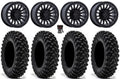 15" 32" Bdlk RZR Ranger Wheels Bk Warrior XT Rincon Tires Sportsman Fuel