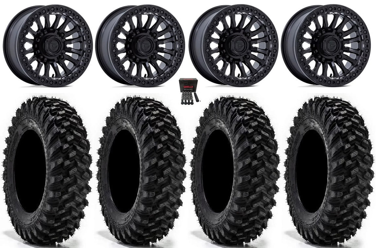 15" 32" Bdlk RZR Ranger Wheels Bk Warrior XT Rincon Tires Sportsman Fuel