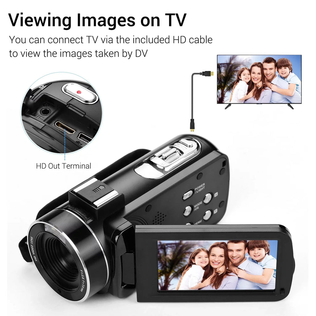 DV 3.0 IPS 4K Professional DV IPS Video Camera 3.0 Andoer-2 Camera Video Function Inch Handheld Monitor Inch ERYUE Inch QISUO Camera,Video