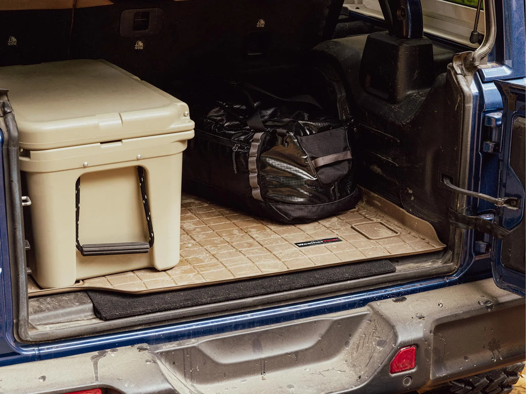 Ford - Protector, r with Grey compatible Trunk with Bumper With Edge ST, 2nd Protector Behind WeatherTech Edge Bumper Row Cargo Seating