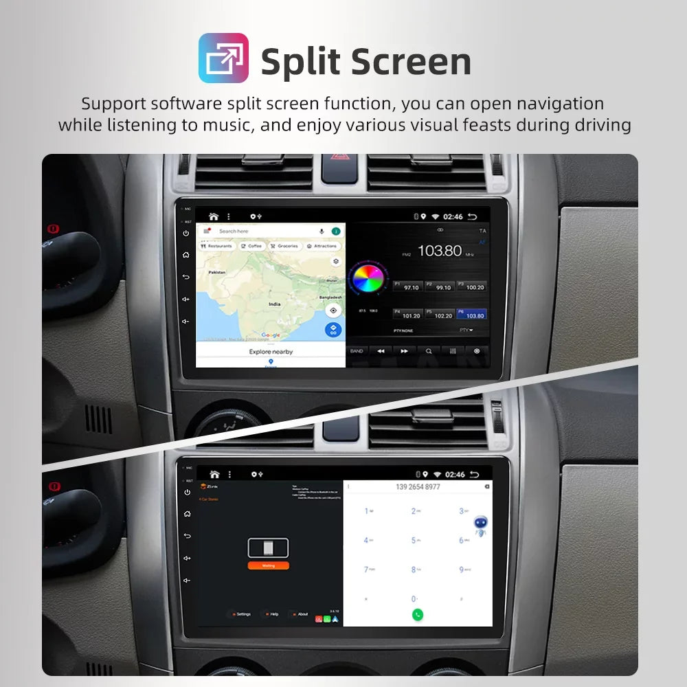 carplay/Auto 11 for Car with Camera Android Escape Ford Navi 2007-2012 Backup Stereo Radio GPS Carplay