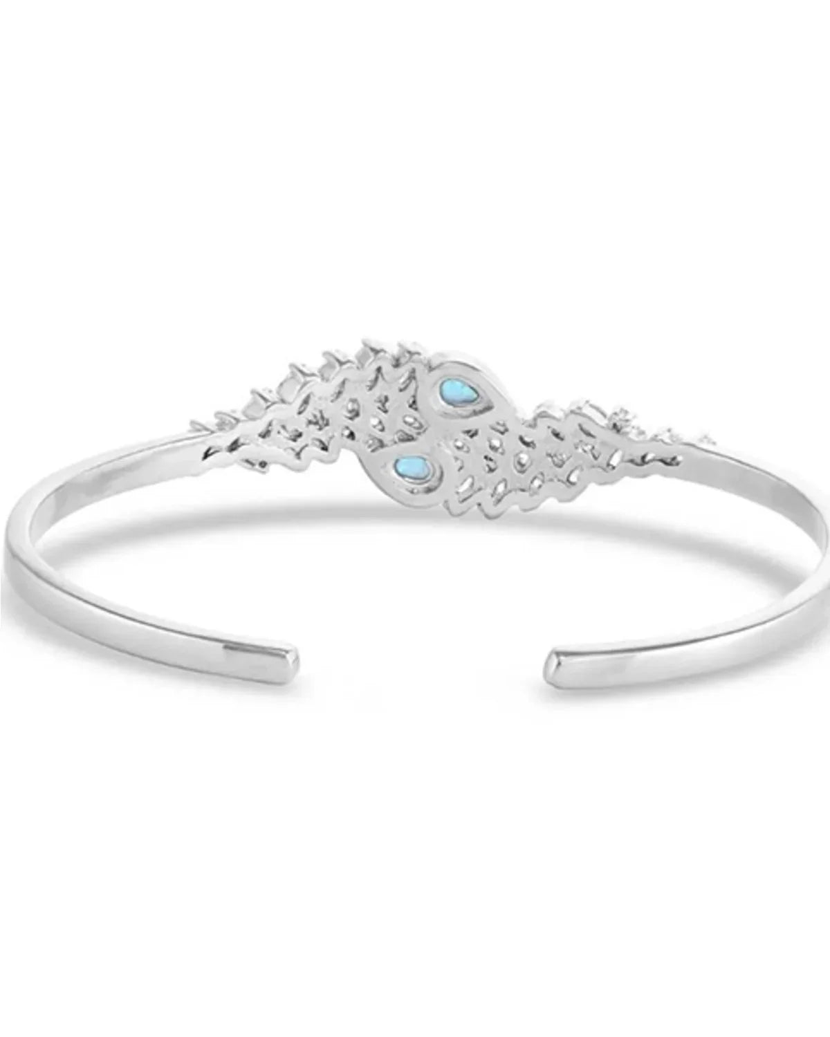 Size Silversmiths Crystal Silver Mystic Falls One Cuff Bracelet Women's Montana Opal