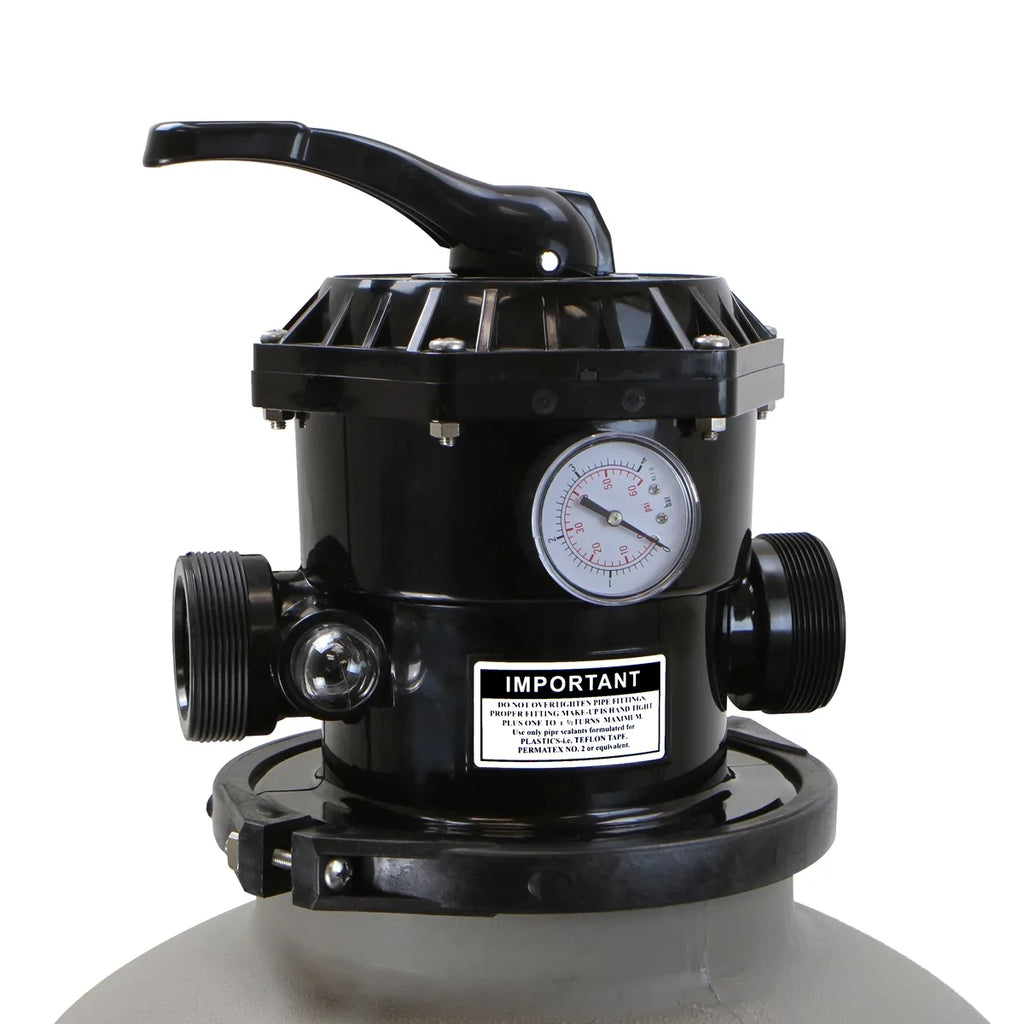 System with Pool Swimming Above Stand up Sand Gallons Inground 16" to Multi-Port XtremepowerUS 7-Way 21,000 Filter