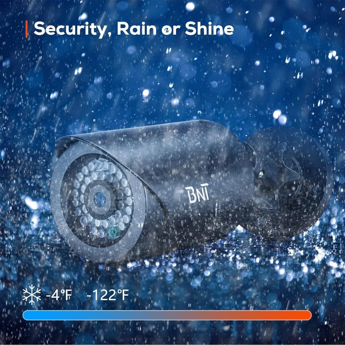 with Indoor/Outdoor Camera, (2 Dummy Security Fake for One Night, Red Home and Light Security BNT Businesses at
