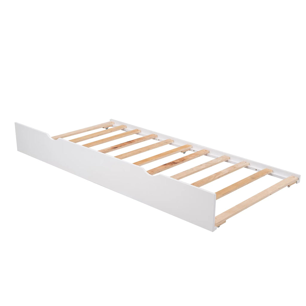 Twin, Bed Colors Wood Captain with Multiple Solid and Drawers, Trundle Merax
