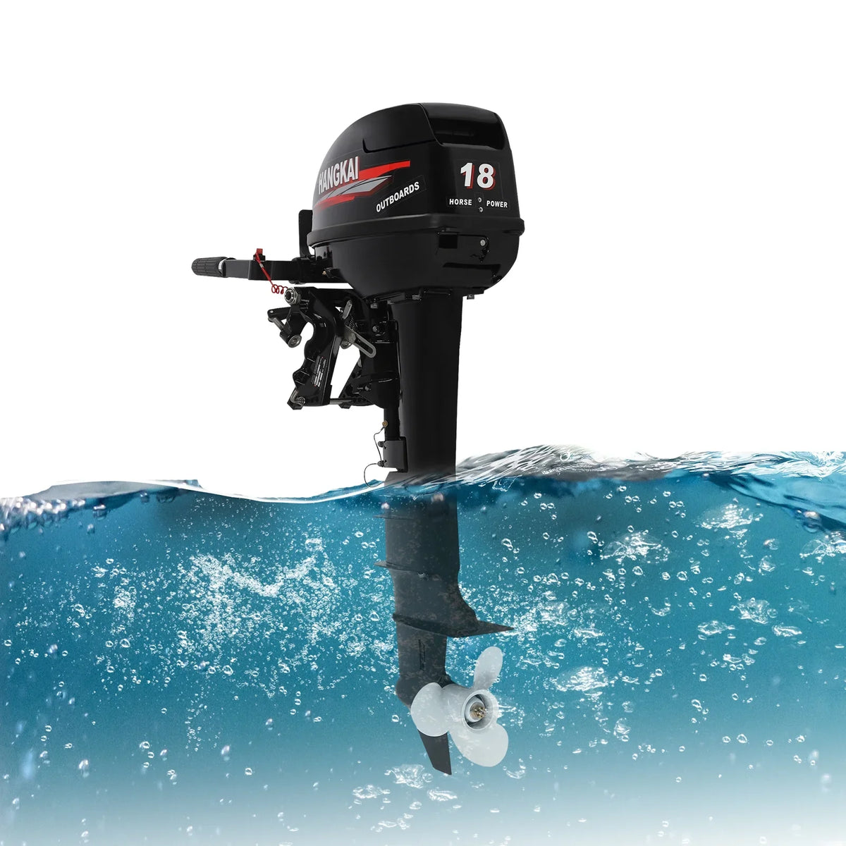 w/CDI 2 Aluminum Boat Engine Outboard 246cc Motor System Fishing Shaft 18 HP Stroke Alloy Motor, Boat Wuzstar Cooling Long Liquid