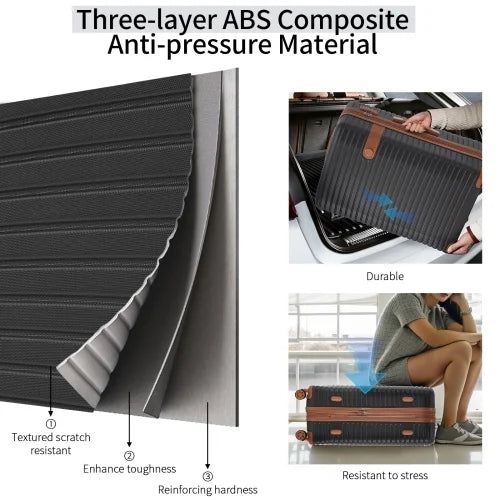 Travel with Piece TSA for Women Luggage Packing 4 Men Hard ABS Luggage Wheels Expandable Set Cubes, Set, 4 Shell Spinner Suitcase Lightweight Lock,