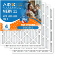CLEAN Conditioner Comparable 4 to MERV Made FILTERS 16x16x1 & MPR by WICKED Premium Pack Furnace Filters Pleated 7 AIRX 1200 1000, Electrostatic Air Air AIR. MPR USA FPR HVAC 16x16x1 11 Filter Filter