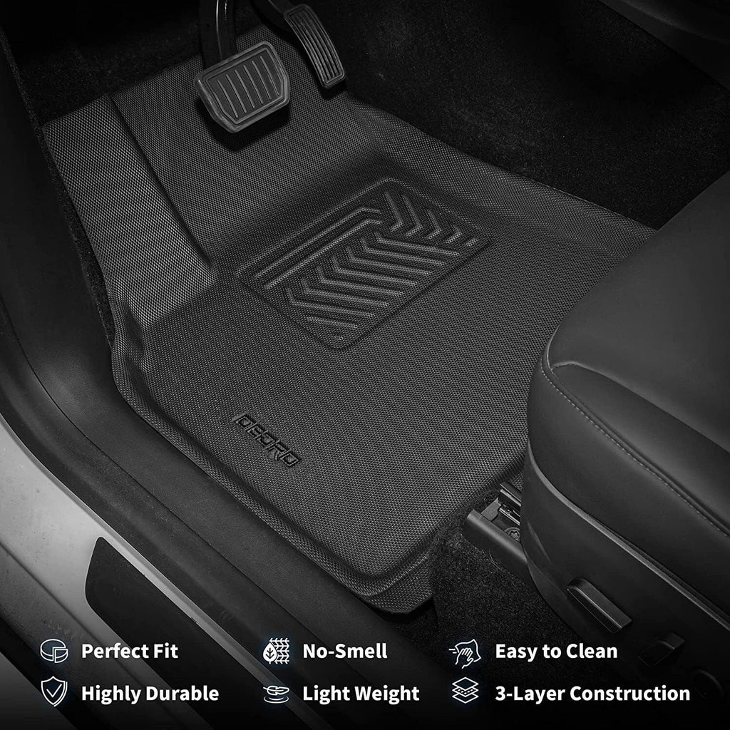 Model Trunk Ledkingdomus All 2020-2024 Set Y Floor rs 5-Seat Weather Mats for Cargo Ledkingdomus Tesla