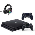 PlayStation Pro Like AXTION Gaming 4 Console Sony 1TB Controller 2 Bundle Included New) Black with Pre-Owned (Refurbished: BOLT