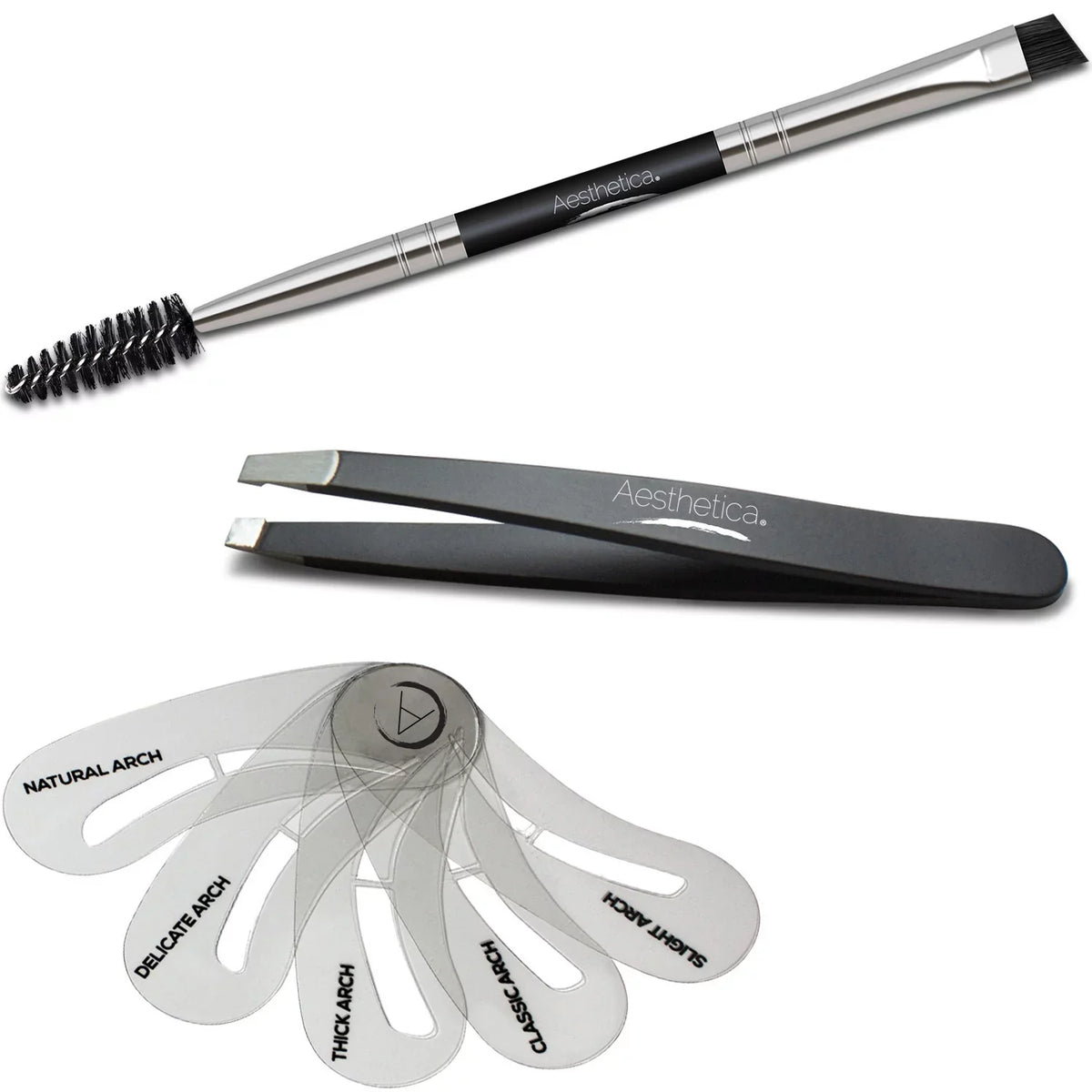 Palette Instructions 16-Piece 5 Eyebrow Tweezers, Duo, Eyebrow Kit Stencils, - Highlighter, Contour & Aesthetica Brow Brow Makeup Concealer Eyebrow 6 Wax, Spoolie/Brush Powders, -