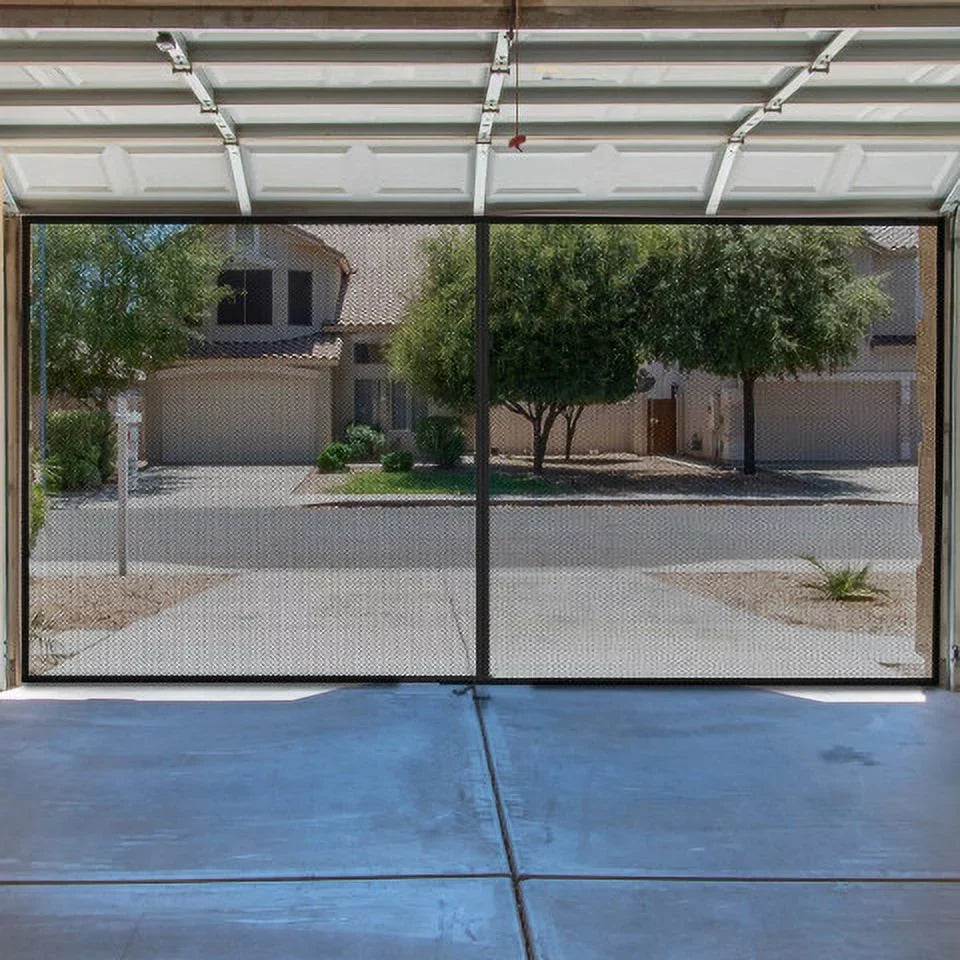 Pure Cover 2-Car Lbs Door Pack) Mesh Mosquito Net Garden - Garage (1 Screen Garages, 7.45 to Black