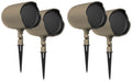 4 Stake/Wall Speakers+Amp 70v Landscape Ground JBL 6.5" GSF6-TN Commercial Mount
