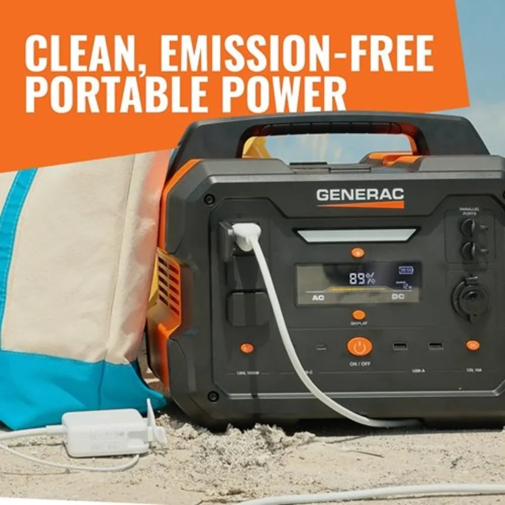Station Compatible - 1600/3200 Charging 1086Wh 8025 Generac Panel Battery Solar Portable Powered Generator Watts Power