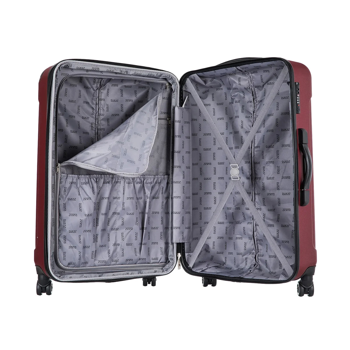 Intely DUKAP (DKINT0SM-WIN) 2-Piece Wine Luggage Set Plastic
