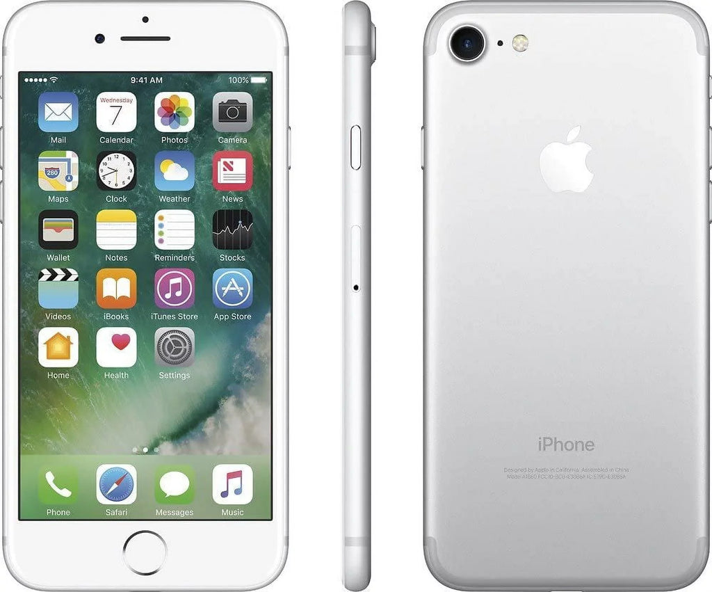 Restored iPhone 32GB Silver A1660 (Refurbished) Apple (Fully 7 Box Unlocked) A+) w/ Gift (Grade