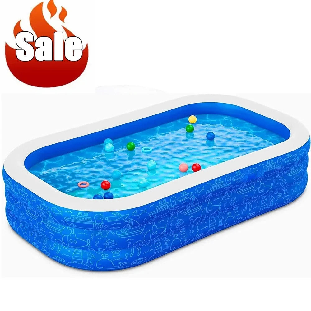 Kids Pool Above Swimming Family Outdoor With Inflatable pump Pools Ground US Air