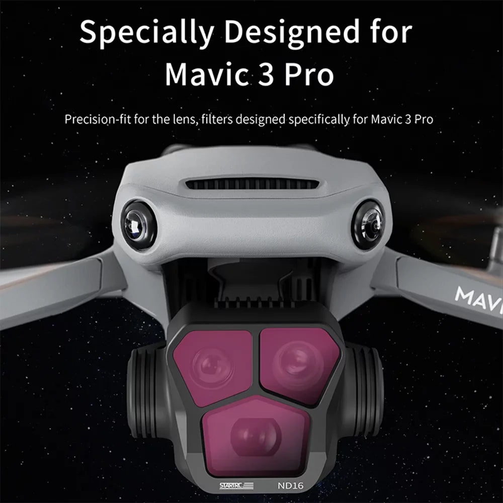 Mavic Pro Material ND8ND16ND32ND64 Filter Liquidproof Lens Filters -reflective Coatings 4-Pack AGC Optical 3 Scratch-resistant with Compatible Glass Docooler Aluminum