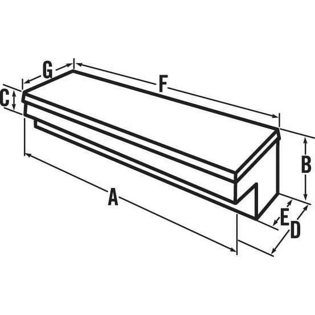 58 Steel Truck Innerside Box Jobox Crescent 1/2In White