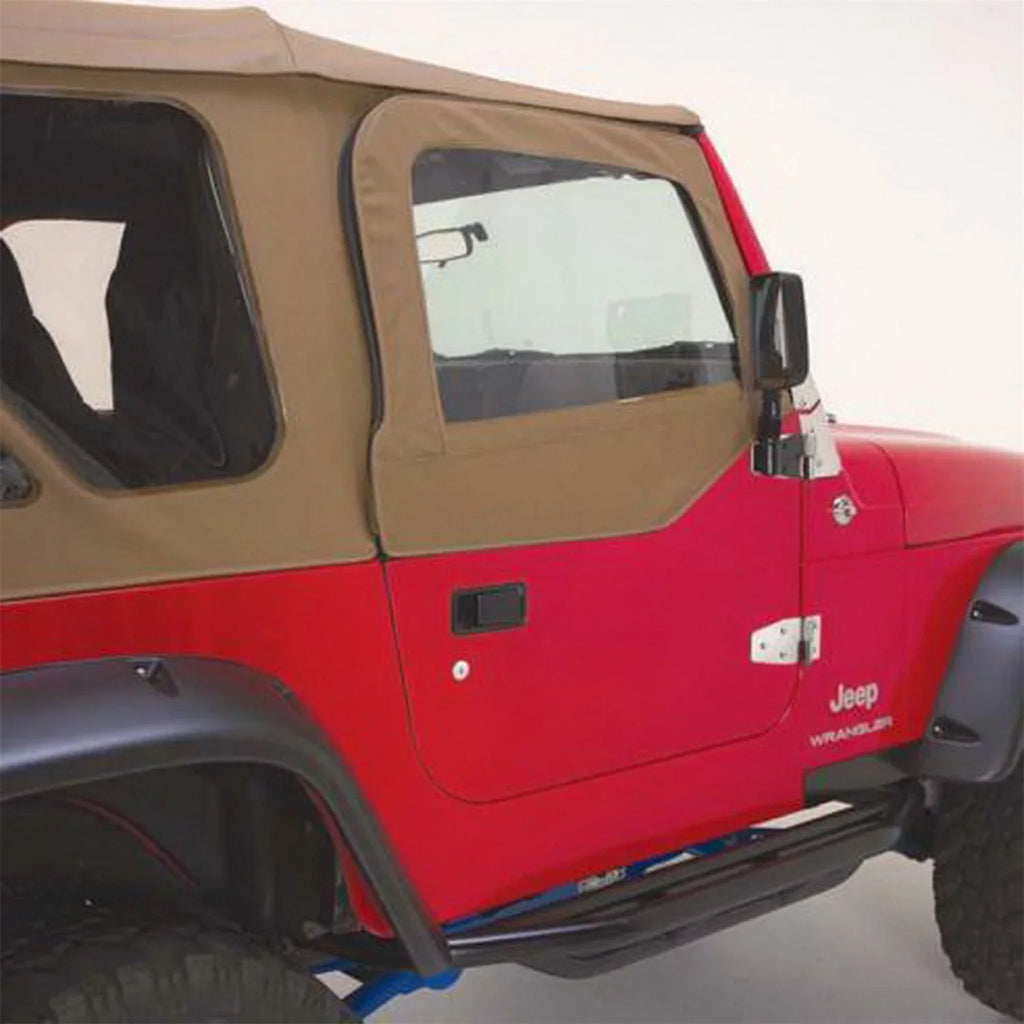 Spice Doors, Frame Soft Complete Jeep Denim Upper & Hardware Wrangler Kit by Top Rampage Soft 1997-2006 With RealTruck For With 68317 TJ,
