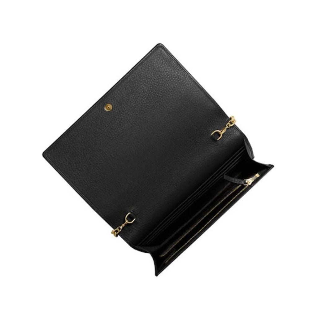 Black Chain Gucci Leather Soho Wallet Body Cross Bag on