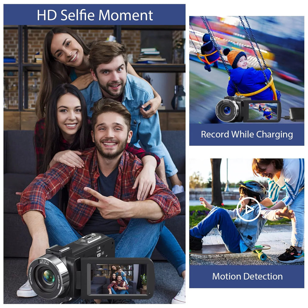 IR 4K for You MARVUE Vlogging with Zoom 48MP 30FPS Camcorder Vision 18X Digital 3.0" Screen Camera Camera Video Night Touch LCD Camera