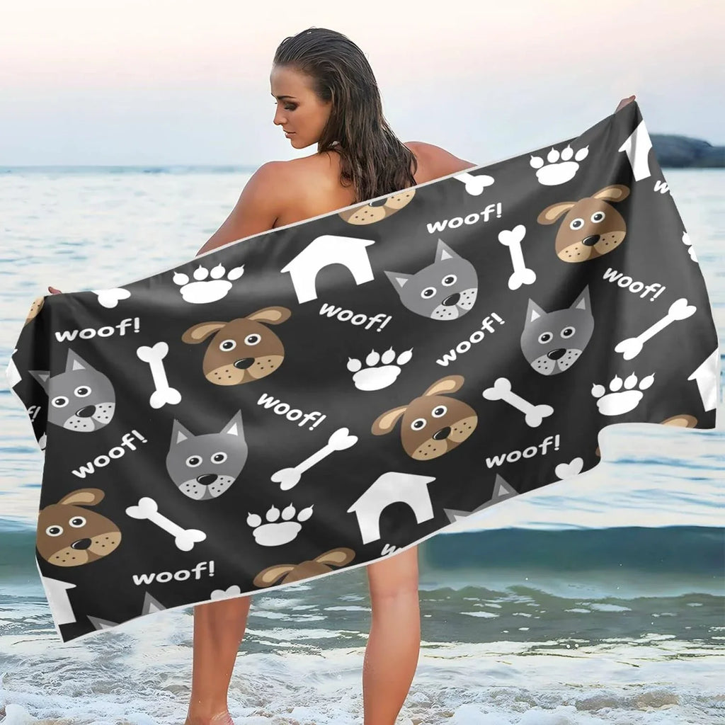 Thin Towel, Sand Beach Quick Oversized Dry Swim Pool Multipurpose Free Blanket, Yoga Microfiber Towel Bath Bestwell 31”X71” Lovely Lightweight Dogs Towel Shower Towel