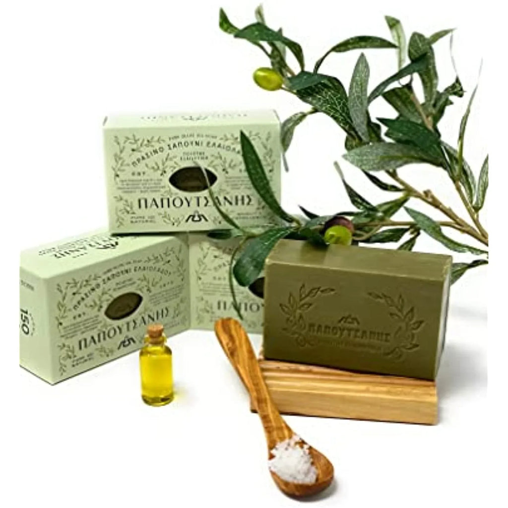 4 Of Soap Bars, (250g) Greek Oil Pure 8.8 Of Pack Olive oz, Papoutsanis