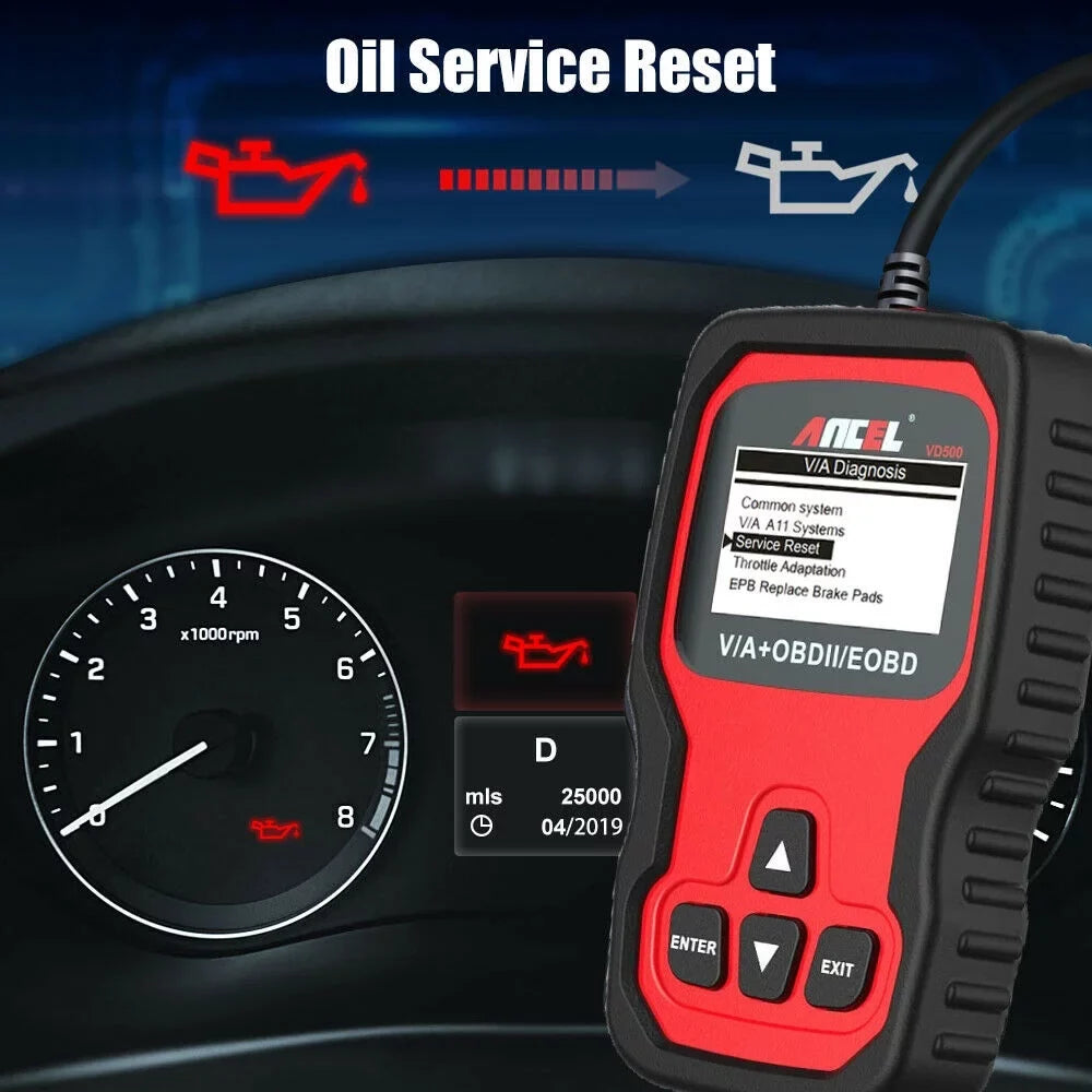 Ancel Adapation System EPB Tool IMMO OBD2 Automotive Diagnostic Seat ABS Skoda All Code VW SRS OIL for Scanner Oil Throttle Audi Reader EPB