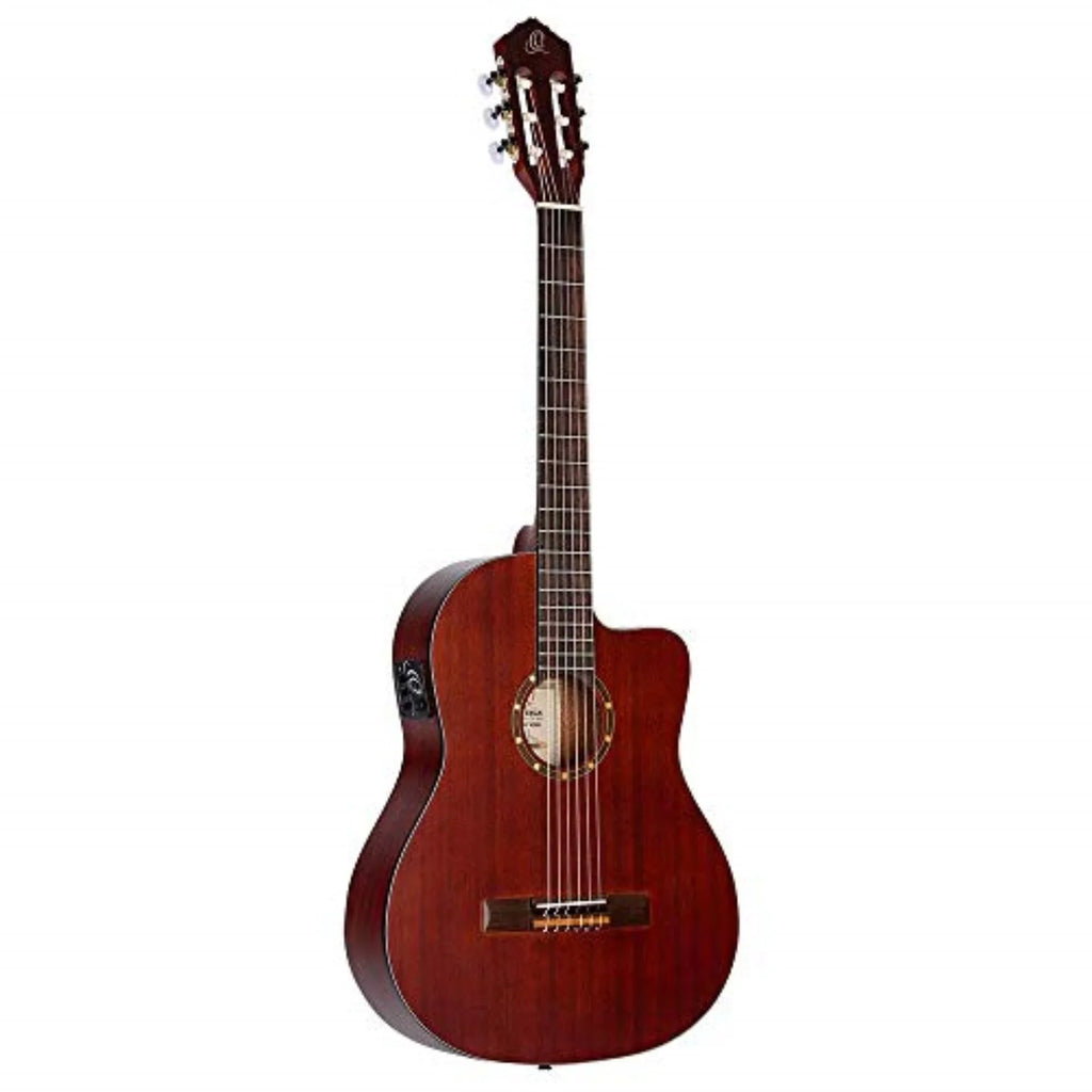 Ortega Thinline RCE125MMSN Acoustic-Electric Series Nylon Family Guitar Mahogany