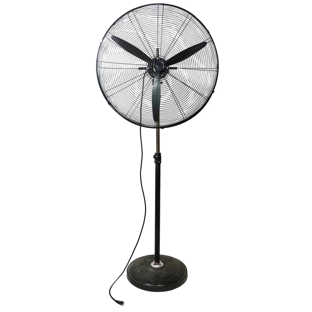 Pedestal Adjustable Industrial - Northlight Oscillating 3-Speed 30" Fan Black