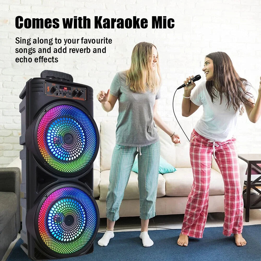 Sound Speaker Portable Speaker Heavy Subwoofer Bass 8-inch TIANLAIMEI Party Loud Mic Party Dual & -FM/AUX/MP3/USB System 6000W Bluetooth