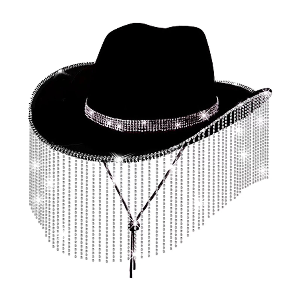 Hat Camping for Beach Unisex Men Cowgirl Festivals Strap Sun Segolike Protection Hat with Sun Chin Black Lightweight Backpacking Street Hat Cowboy Sunhat