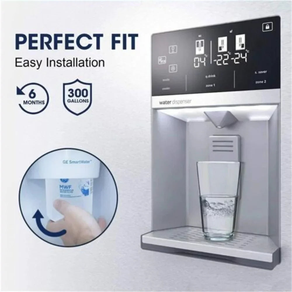 GSE25GSHECSS, WFC1201, for PC75009, FMG-1, MWFA, GWF, Filter, MWFP, Liquid HDX Replacement MWF RWF1060 3 Refrigerator Pack Smart Liquid