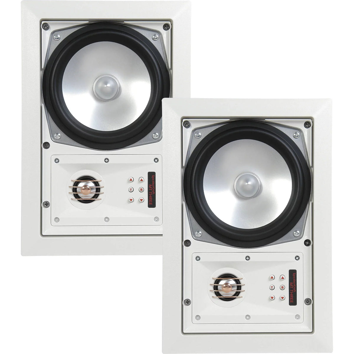 MT6 Three or 4 In-Wall - Includes Ceiling pair, - total) of speakers SpeakerCraft Speaker White Grill 8 (Multipack