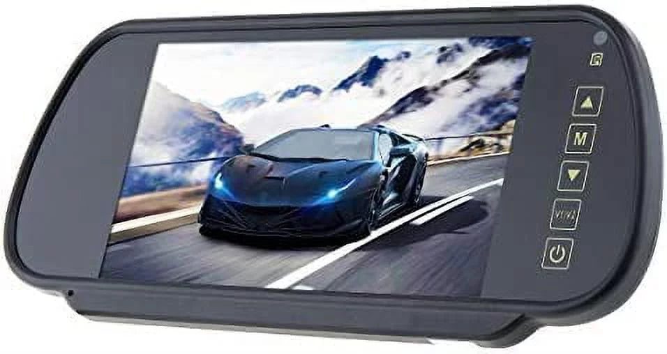 with Display Digital 7 View Inch Rear Monitor Button 2-Channel Input Video Touch 16:9 Car RGB Bileeko VCR