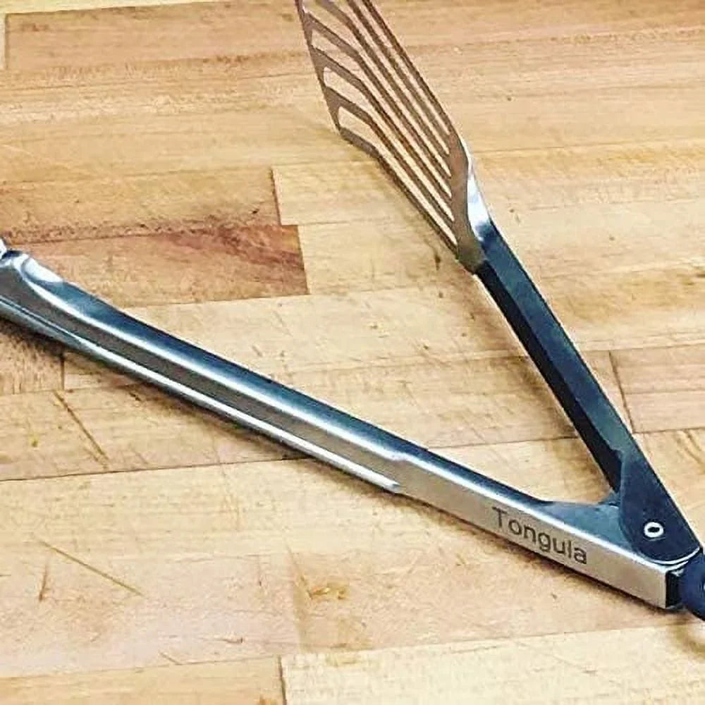 Steel, turner, burgers, 12", backyard,PATENT blackstone griddle, fish spatula,fish saute, spatula,tongs, PENDING Tongula, bbq,grilling, Stainless