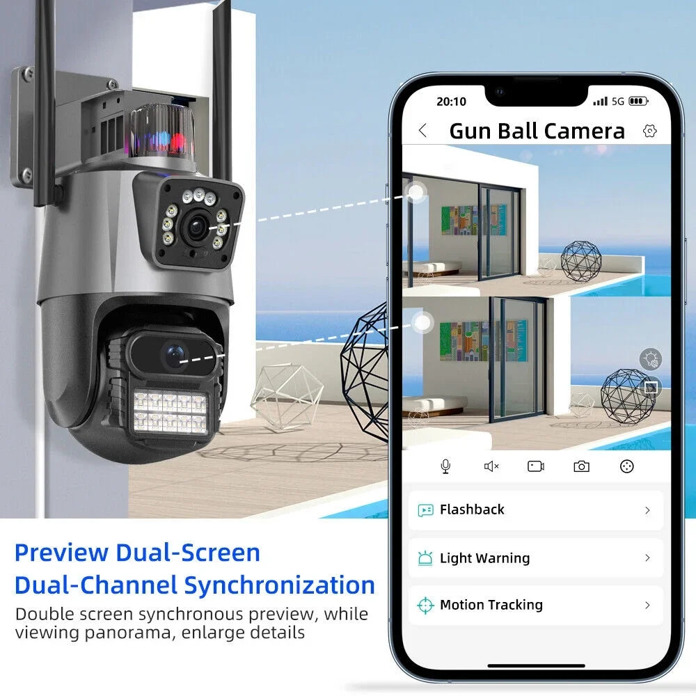 Dual Liquidproof Outdoor Enhanced Audio 1080P IP66 TF HD Slot Real-time Camera Two-Way Card Antenna