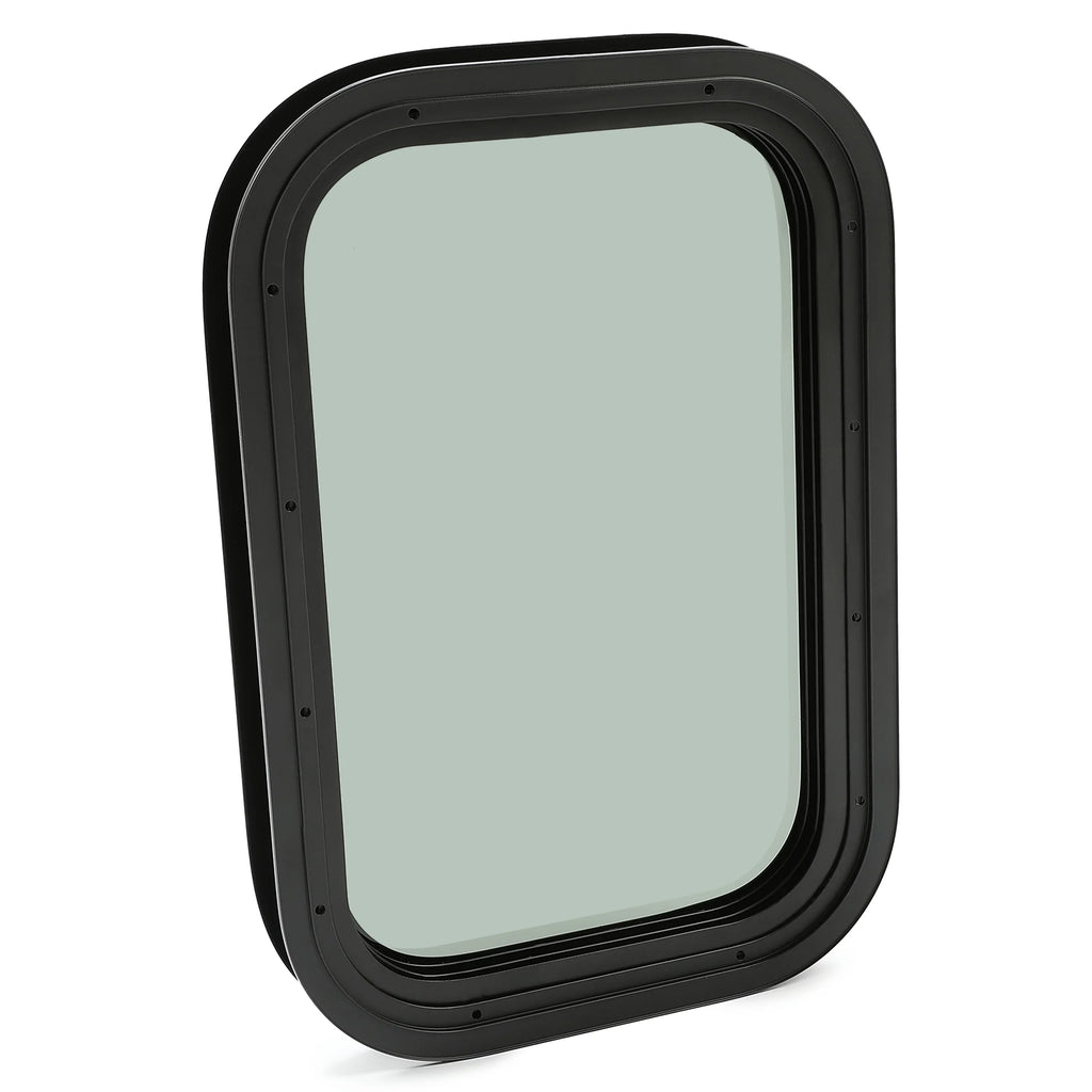 Powder Coated Window Steel Vertical Universal Black Kojem Rip-Up for Glass Camper Cargo Trailer RV
