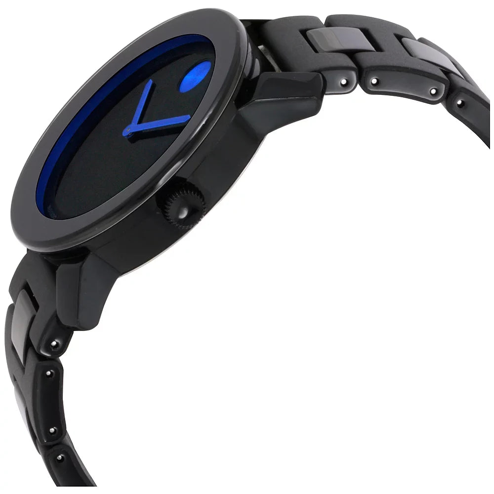mm Stainless Dial Watch Bold Steel Movado TR90/Polyurethane 3600099 42 Mens Black