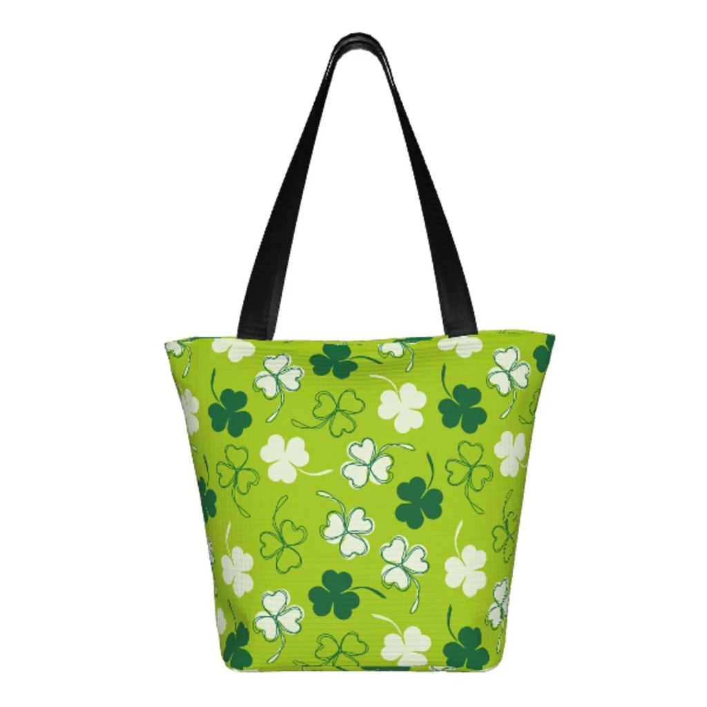 Office, Groceries, St for Shopping Day7 Bag, Fitness Tote Stylish Buying Patrick's Suitable with Shoulder Easygdp Bag Handbag Zip, Canvas