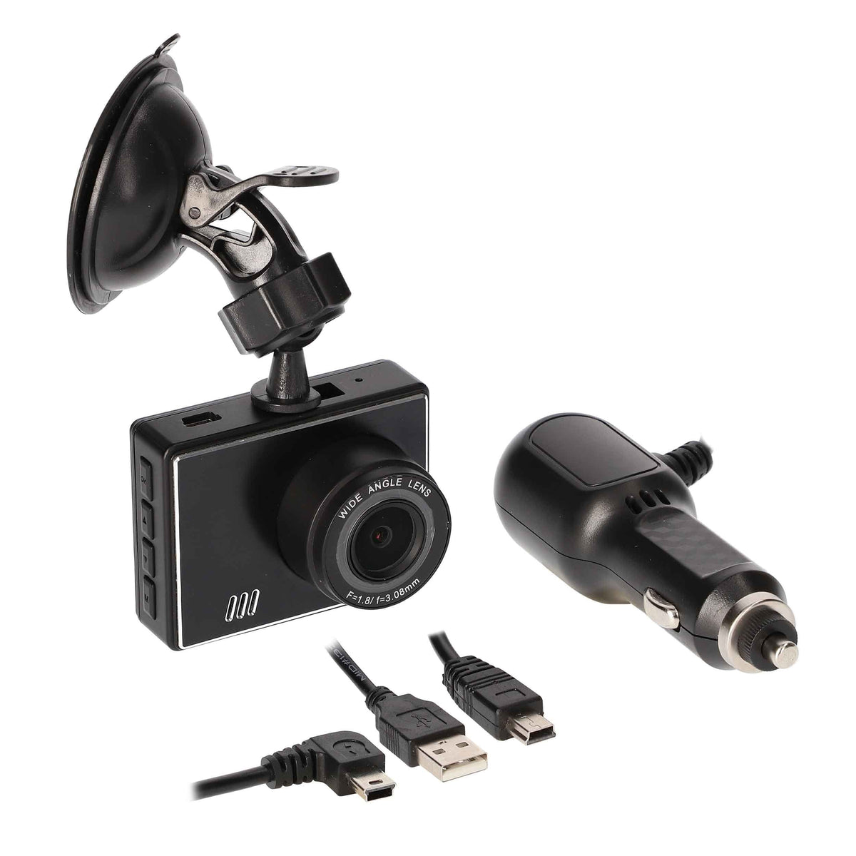 LCD Mount TE-DVR1080 1080P iBeam w/ Windshield Dash Suction Camera 2" Screen