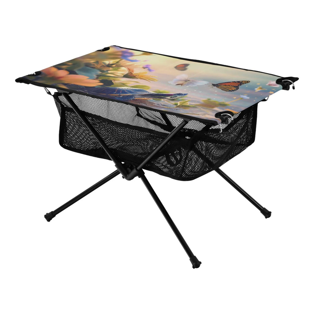 BBQ Bag for Compact Funny Butterfly Portable Table Table and Camping Outdoor Turtle Fishing Table Picnic Beach with Folding Storage Travel