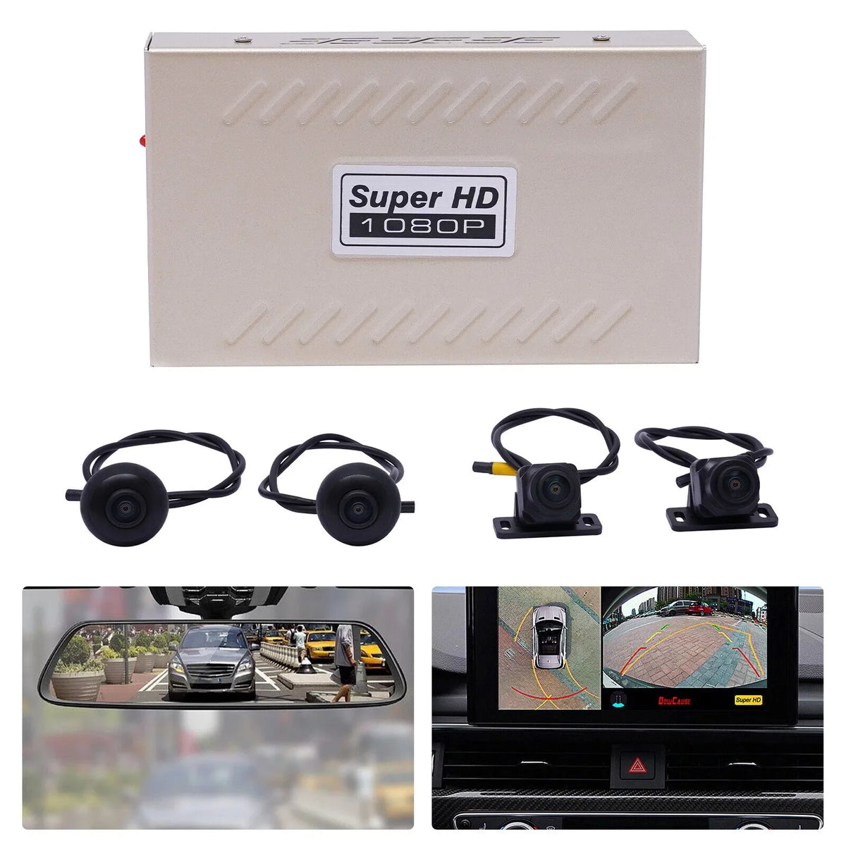 Recorder Sensor Cam Image Dash CMOS Video Camera DVR Car Rear Lens MONIPA 360°