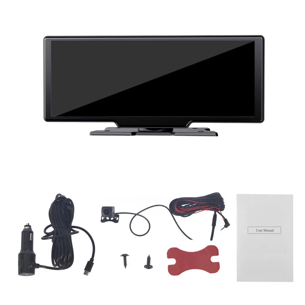 T91 Wireless Resolution, IPS Screen Bluetooth - WiFi 10.26'' Connected, Dash Dual Touch Lens, 2K KingFurt Screen, Enabled Cam