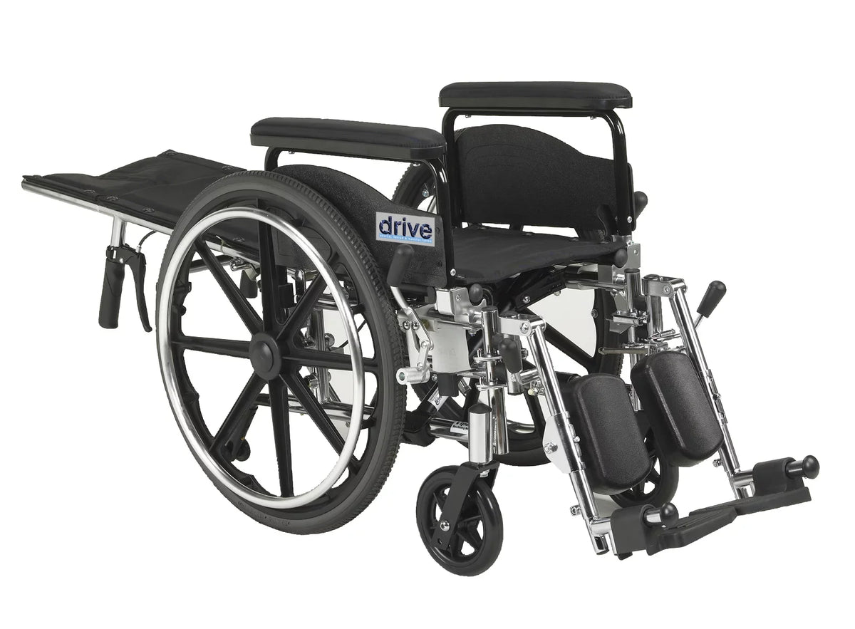 Full Viper Wheelchair, GT Arms, Plus Seat Drive Full Detachable Medical 16" Reclining