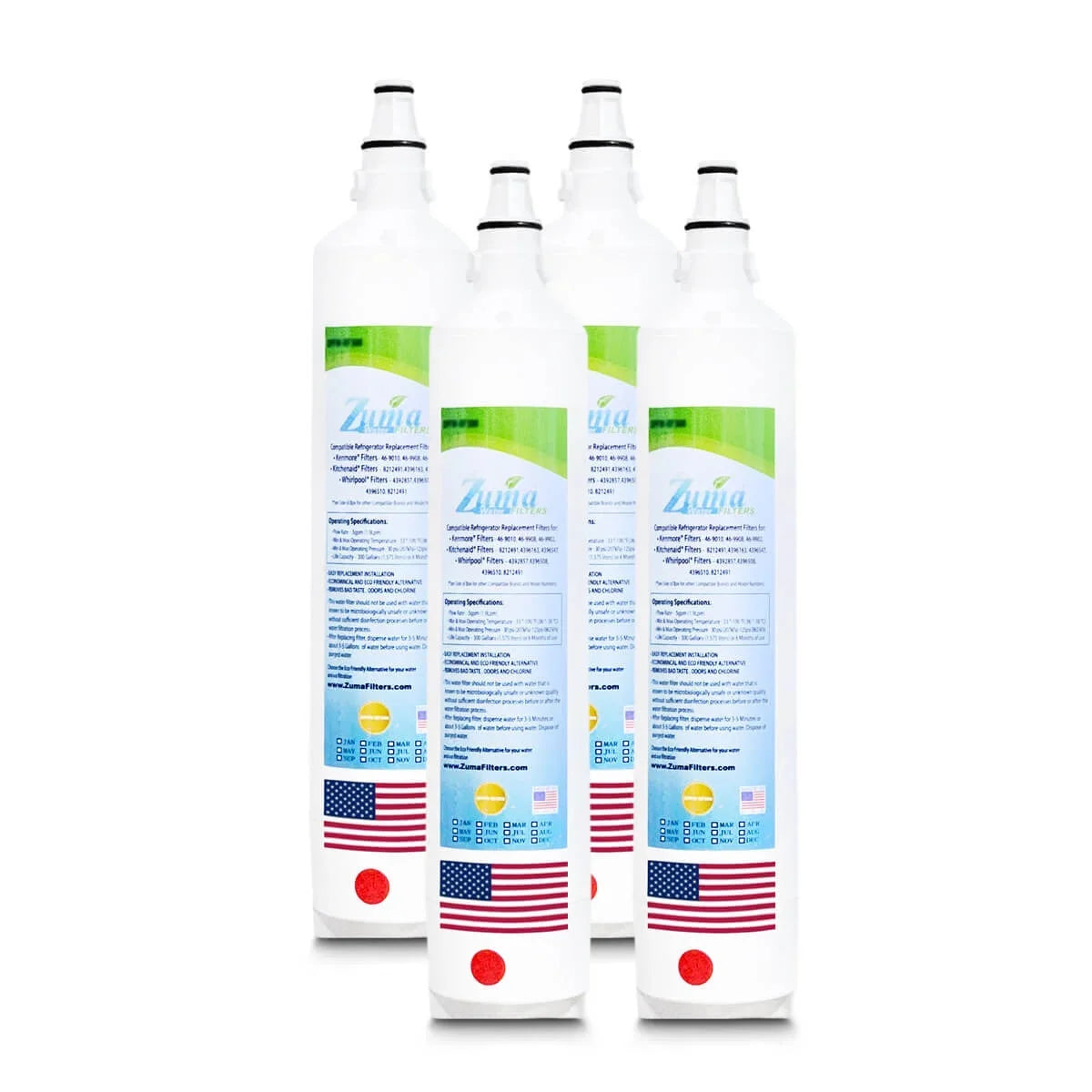 4 Made Compatible , Pack in - Brand Model Filters with IC18FIRH ZUMA U.S.A. ZWFZ1-RF750 , # - Subzero® , Liquid