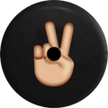 Wrangler Spare for 32 Camera 2018 Jeep 2019 RV Inch Fingers Backup Cover JL Tire Peace Sign Emoji Text