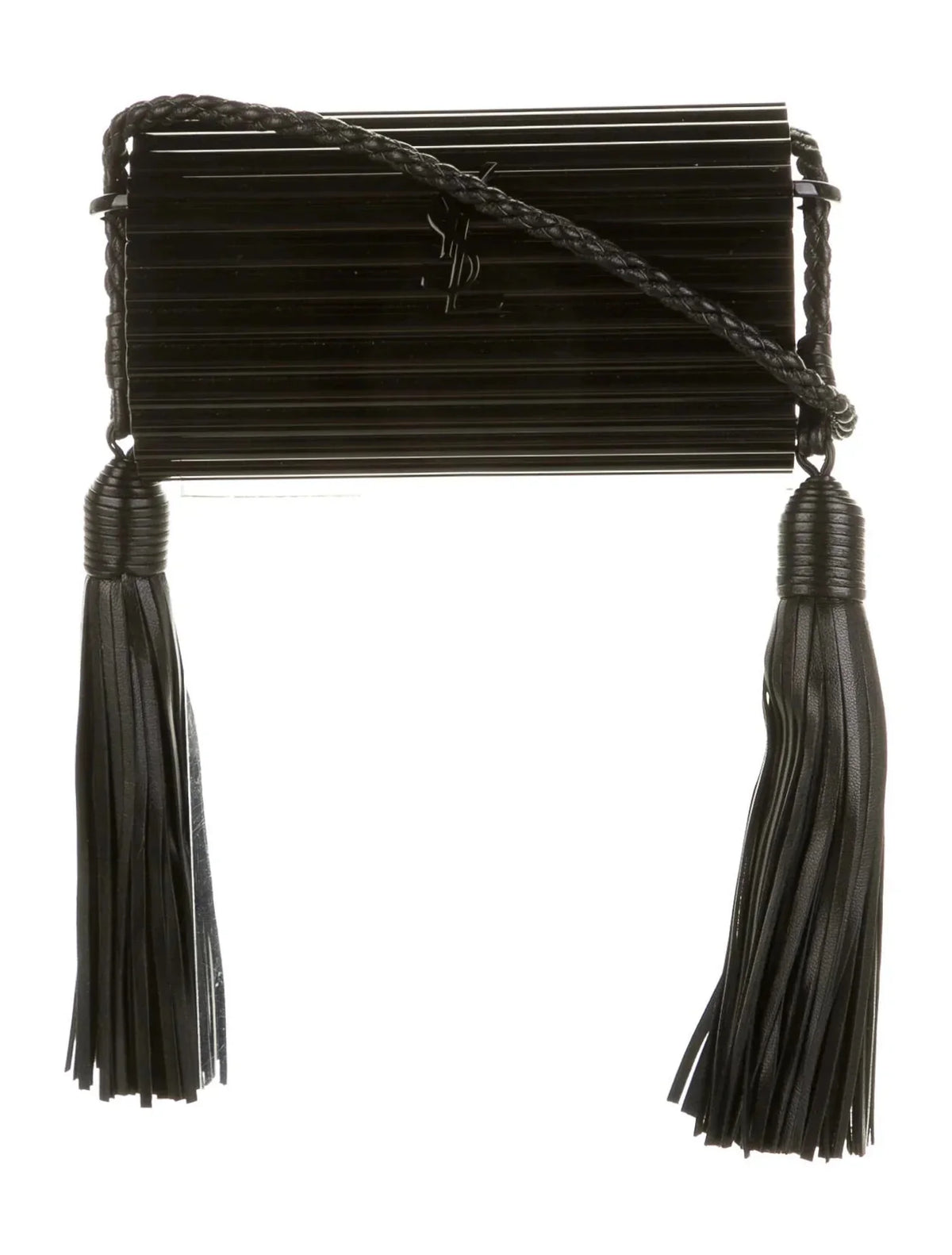 Black Laurent Saint Plexiglass Opium Minaudiere Bag 5173900 Box